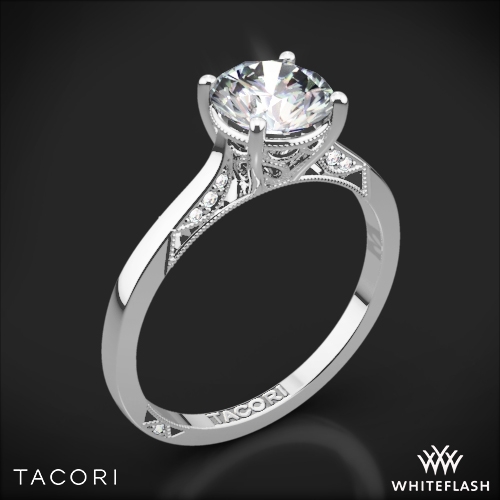 Tacori 2638 RD Dantela Crescent Motif Solitaire Engagement Ring 2651
