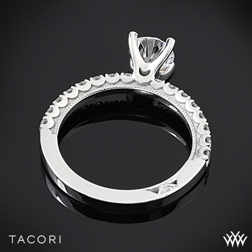 Tacori 332 RD Clean Crescent Half Eternity Diamond Engagement Ring 2663