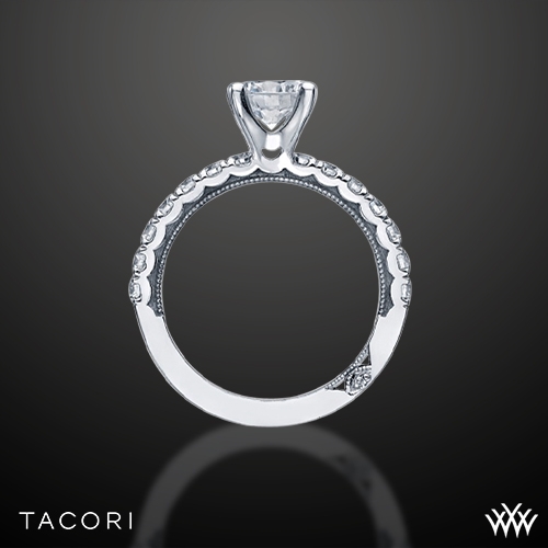 Tacori 332 RD Clean Crescent Half Eternity Diamond Engagement Ring 2663