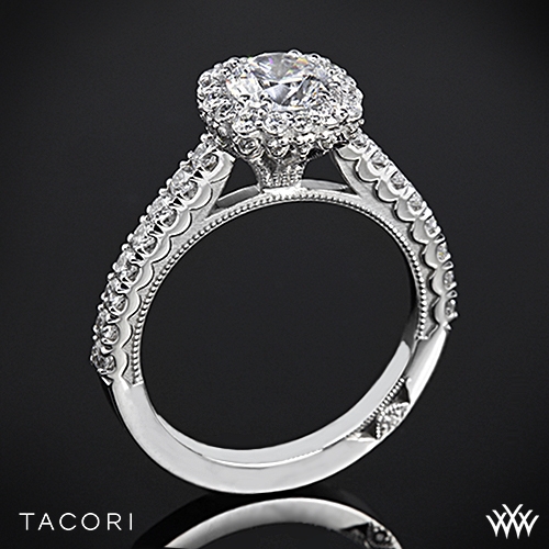 Tacori 37-2 CU Full Bloom Cushion Halo Diamond Engagement Ring | 2673