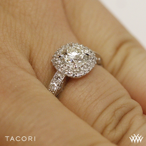 Tacori Ht 2520 Cu Blooming Beauties Double Cushion Halo Diamond