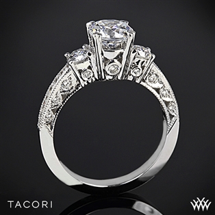 Tacori HT2326 Classic Crescent Three Stone Engagement Ring