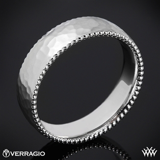 Verragio 6N12HM Hammered Satin Wedding Ring