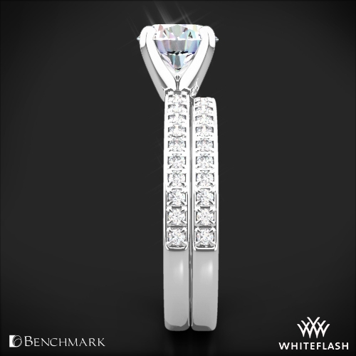 Benchmark LCP1 Small Pave Diamond Wedding Set - W | 2812