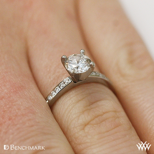 Benchmark LCP1 Small Pave Diamond Engagement Ring | 2810