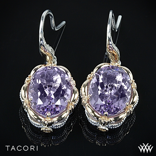 Tacori Color Medley Rose Amethyst Dangle Earrings 2945