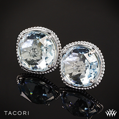 Tacori Island Rains Sky Blue Topaz Stud Earrings 2955 Style Photo Real