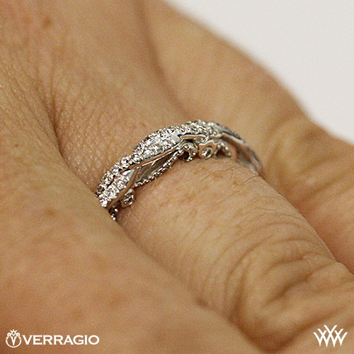 Verragio INS 7074W Beaded Twist Diamond Wedding Ring 2890