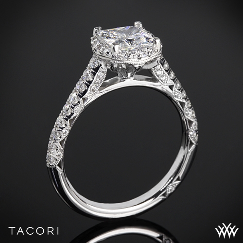 Tacori Classic Crescent Celestial for Princess Diamond Engagement Ring ...