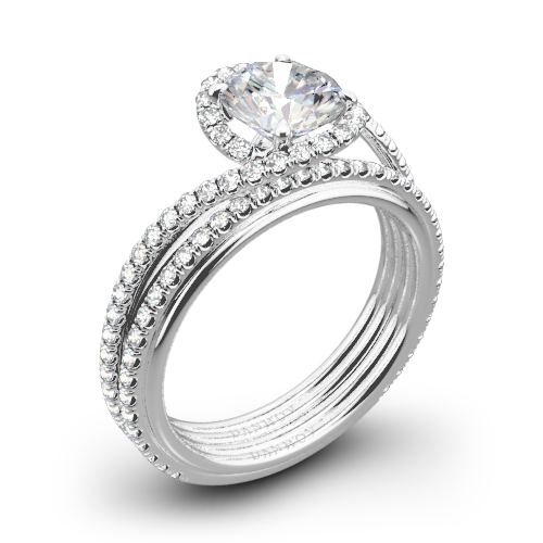 Danhov AE165 Abbraccio Diamond Wedding Set