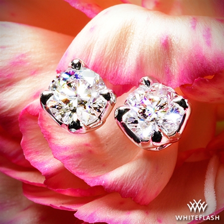 W-Prong Diamond Earrings