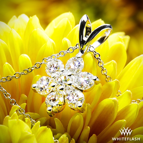 Flower Cluster Diamond Pendant