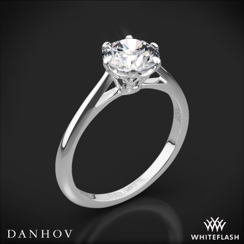 Danhov CL117 Classico Solitaire Engagement Ring Whiteflash 4343