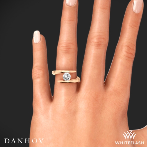 Danhov V119 Voltaggio Tension Set Solitaire Engagement Ring