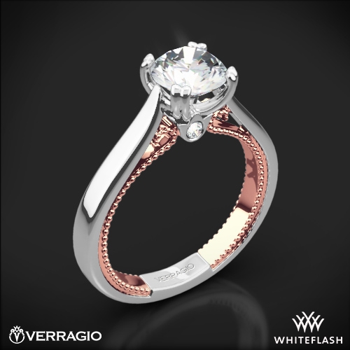 144101_0.jpg Verragio 18K White and Rose Gold Engagement Ring main image 1