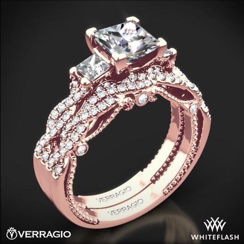 Verragio Ins 7074p Braided Three Stone Wedding Set For Princess 4779 Verragio Ins 7074p Braided Three Stone Wedding Set For Princess 1