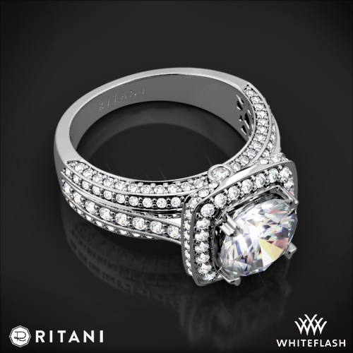 Ritani 1RZ3156 Halo Diamond Engagement Ring Whi. 3905