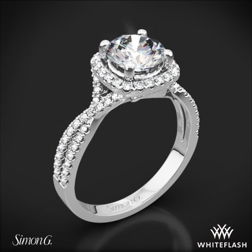 Simon G Nr468 Passion Halo Diamond Engagement Ring