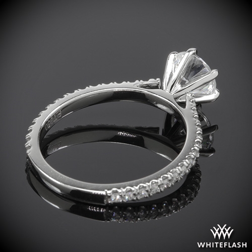 Six prong cathedral shop solitaire setting
