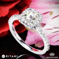 Ritani 1RZ1321 French-Set Halo Diamond Engagement Ring