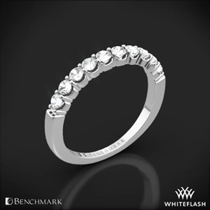 Benchmark Crescent Diamond Shared Prong Wedding Ring