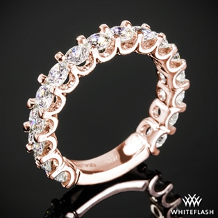 Valoria Annette's U-Prong Three Quarter Eternity Diamond Wedding Ring