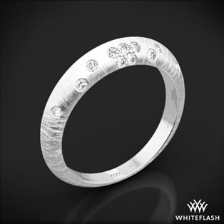 Champagne Reflections Knife-Edge Diamond Wedding Ring