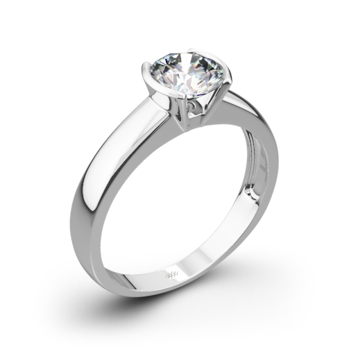 Keystone Solitaire Engagement Ring