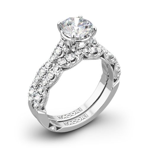 Tacori HT2558RD Petite Crescent Diamond Wedding Set