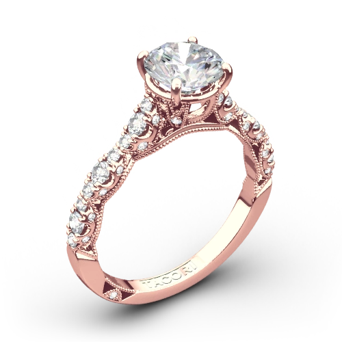 Tacori HT2558RD Petite Crescent Diamond Engagement Ring