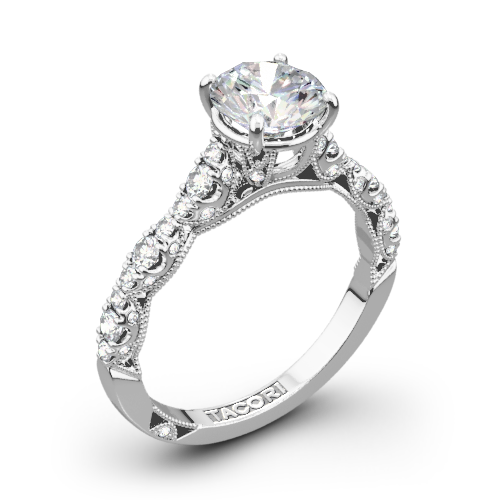 Tacori HT2558RD Petite Crescent Diamond Engagement Ring
