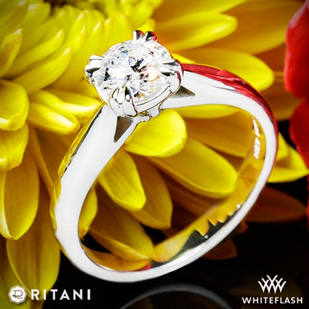 Ritani 1RZ7242 Tulip Cathedral Solitaire Engagement Ring