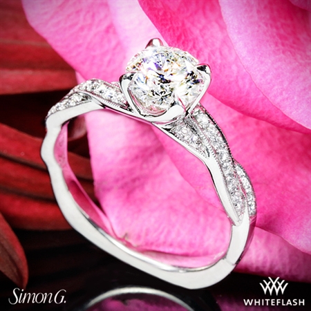 Simon G. MR1498-D Delicate Diamond Engagement Ring