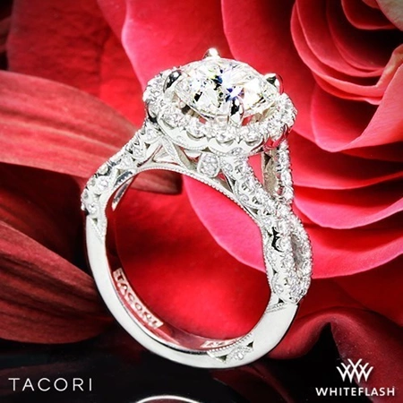 Tacori HT2549CU Petite Crescent Twisted Diamond Engagement Ring