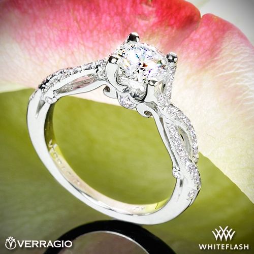 PRY シュウトDistorted Diamond Ring Princess & Round-Cut Diamond Illusion Ring 1 ct tw 14K White