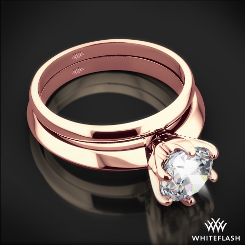 Classic KnifeEdge Solitaire Wedding Set 4675