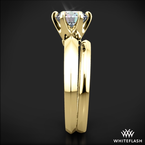 Classic KnifeEdge Solitaire Wedding Set 4674