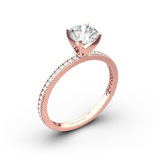 Simon G. PR108 Classic Romance Diamond Engagement Ring