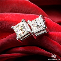 4 Prong Princess Diamond Earrings