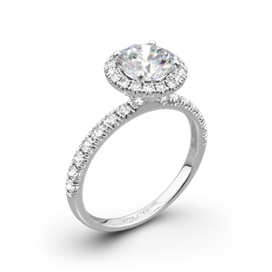 Simon G. MR1811 Passion Halo Diamond Engagement Ring