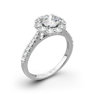 Simon G. MR2573 Passion Halo Diamond Engagement Ring