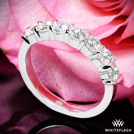 Seven Stone Shared-Prong Diamond Wedding Ring