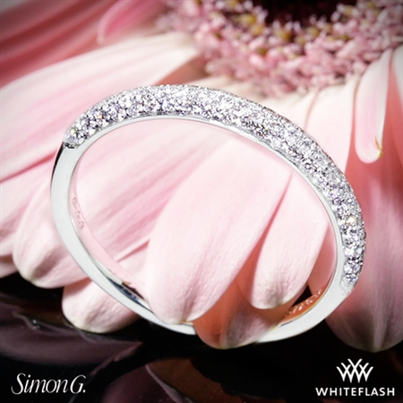 Simon G. TR431 Caviar Diamond Wedding Ring