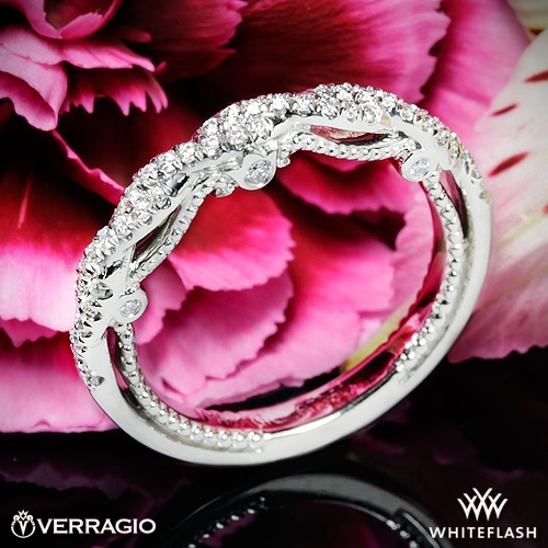 Verragio INS-7074W Beaded Twist Diamond Wedding Ring