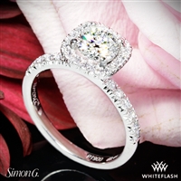 Simon G. MR2132 Passion Halo Diamond Engagement Ring