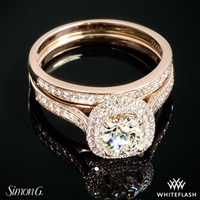 Simon G. MR2395 Passion Halo Diamond Wedding Set