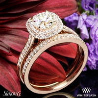 Simon G. MR2395 Passion Halo Diamond Wedding Set