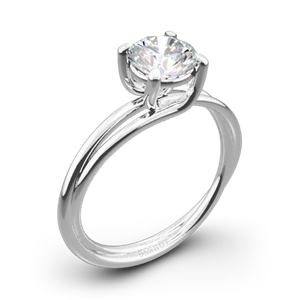 Danhov ZE100 Eleganza Braided Solitaire Engagement Ring