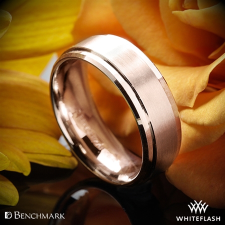 Benchmark CF68486 Drop Bevel Satin Wedding Ring