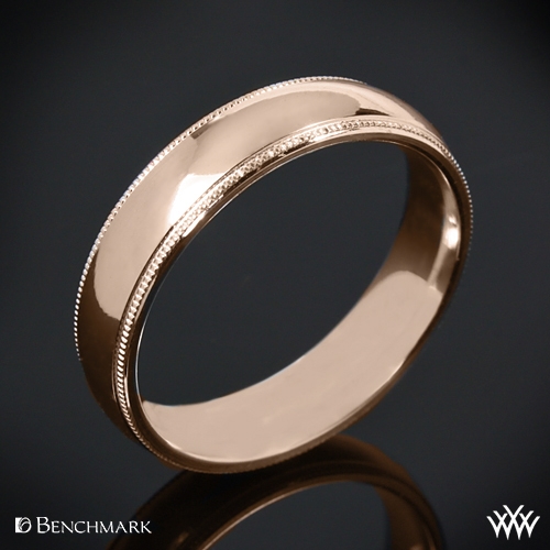 Men S Comfort Fit Wedding Band With Milgrain Whiteflash 3407 Style Photo Real
